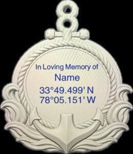 Coordinate Memorial Ornament